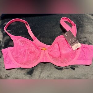 Lane Bryant Cacique Vibrant Pink Lace Bra